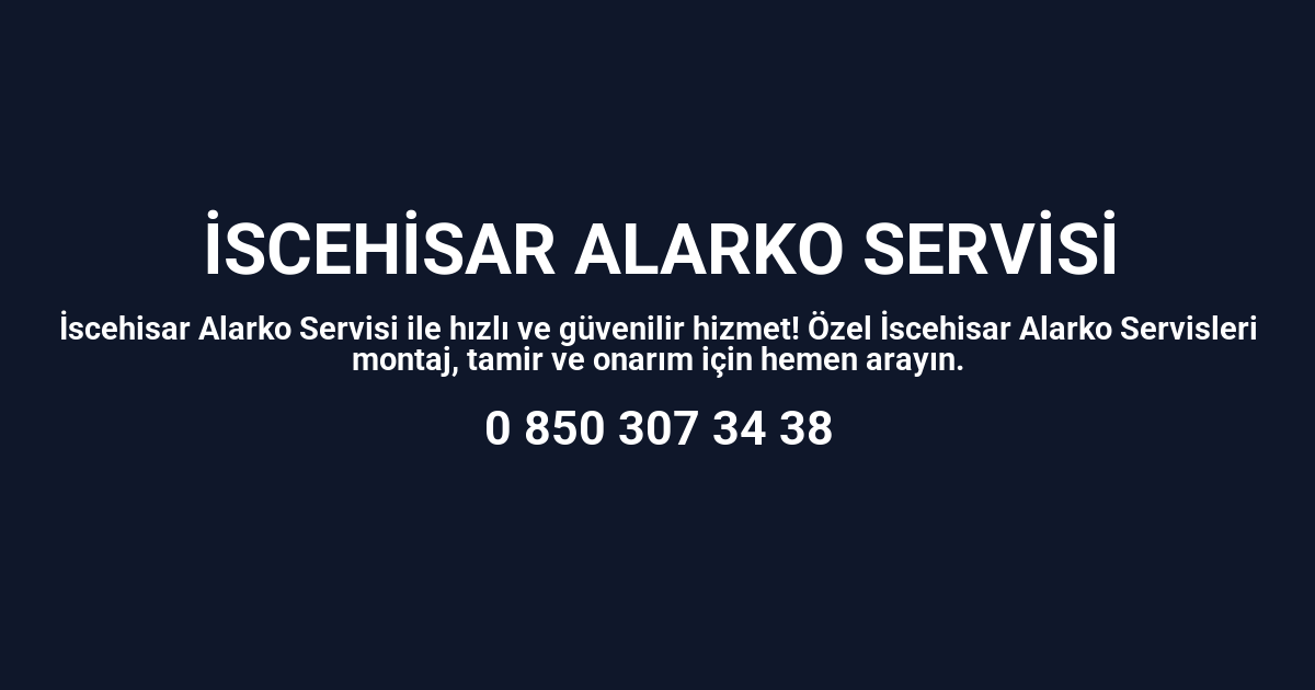 İscehisar Alarko Servisi